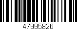 Código de barras (EAN, GTIN, SKU, ISBN): '47995826'