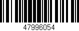 Código de barras (EAN, GTIN, SKU, ISBN): '47996054'