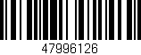 Código de barras (EAN, GTIN, SKU, ISBN): '47996126'