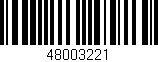 Código de barras (EAN, GTIN, SKU, ISBN): '48003221'