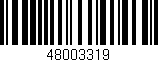 Código de barras (EAN, GTIN, SKU, ISBN): '48003319'