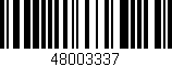 Código de barras (EAN, GTIN, SKU, ISBN): '48003337'