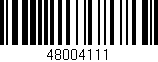 Código de barras (EAN, GTIN, SKU, ISBN): '48004111'