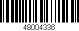Código de barras (EAN, GTIN, SKU, ISBN): '48004336'