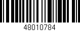 Código de barras (EAN, GTIN, SKU, ISBN): '48010784'