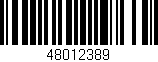 Código de barras (EAN, GTIN, SKU, ISBN): '48012389'