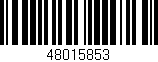 Código de barras (EAN, GTIN, SKU, ISBN): '48015853'