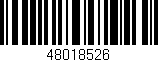 Código de barras (EAN, GTIN, SKU, ISBN): '48018526'