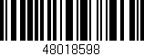 Código de barras (EAN, GTIN, SKU, ISBN): '48018598'