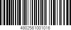 Código de barras (EAN, GTIN, SKU, ISBN): '4802561001016'