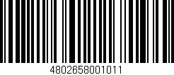 Código de barras (EAN, GTIN, SKU, ISBN): '4802658001011'