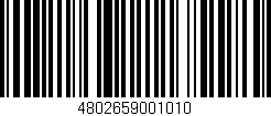 Código de barras (EAN, GTIN, SKU, ISBN): '4802659001010'