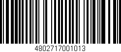 Código de barras (EAN, GTIN, SKU, ISBN): '4802717001013'
