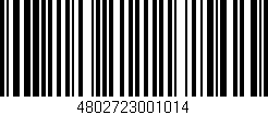 Código de barras (EAN, GTIN, SKU, ISBN): '4802723001014'