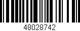 Código de barras (EAN, GTIN, SKU, ISBN): '48028742'
