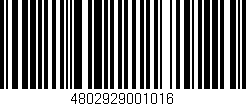 Código de barras (EAN, GTIN, SKU, ISBN): '4802929001016'