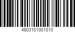 Código de barras (EAN, GTIN, SKU, ISBN): '4803151001010'