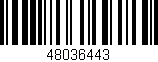 Código de barras (EAN, GTIN, SKU, ISBN): '48036443'