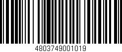 Código de barras (EAN, GTIN, SKU, ISBN): '4803749001019'