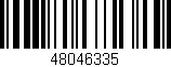 Código de barras (EAN, GTIN, SKU, ISBN): '48046335'