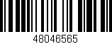 Código de barras (EAN, GTIN, SKU, ISBN): '48046565'