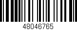 Código de barras (EAN, GTIN, SKU, ISBN): '48046765'