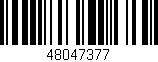 Código de barras (EAN, GTIN, SKU, ISBN): '48047377'