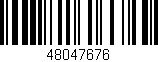 Código de barras (EAN, GTIN, SKU, ISBN): '48047676'