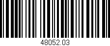Código de barras (EAN, GTIN, SKU, ISBN): '48052.03'