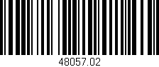 Código de barras (EAN, GTIN, SKU, ISBN): '48057.02'