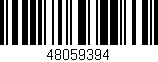 Código de barras (EAN, GTIN, SKU, ISBN): '48059394'
