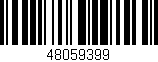 Código de barras (EAN, GTIN, SKU, ISBN): '48059399'