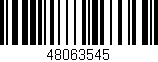 Código de barras (EAN, GTIN, SKU, ISBN): '48063545'