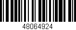 Código de barras (EAN, GTIN, SKU, ISBN): '48064924'