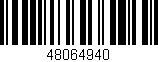 Código de barras (EAN, GTIN, SKU, ISBN): '48064940'