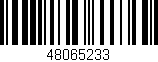 Código de barras (EAN, GTIN, SKU, ISBN): '48065233'