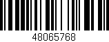 Código de barras (EAN, GTIN, SKU, ISBN): '48065768'