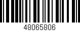 Código de barras (EAN, GTIN, SKU, ISBN): '48065806'