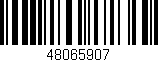 Código de barras (EAN, GTIN, SKU, ISBN): '48065907'