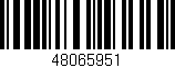 Código de barras (EAN, GTIN, SKU, ISBN): '48065951'