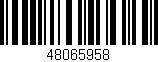 Código de barras (EAN, GTIN, SKU, ISBN): '48065958'