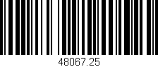 Código de barras (EAN, GTIN, SKU, ISBN): '48067.25'