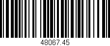 Código de barras (EAN, GTIN, SKU, ISBN): '48067.45'