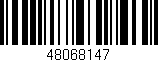 Código de barras (EAN, GTIN, SKU, ISBN): '48068147'