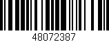 Código de barras (EAN, GTIN, SKU, ISBN): '48072387'