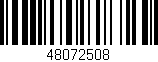 Código de barras (EAN, GTIN, SKU, ISBN): '48072508'