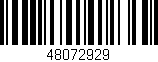 Código de barras (EAN, GTIN, SKU, ISBN): '48072929'