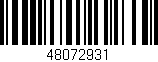 Código de barras (EAN, GTIN, SKU, ISBN): '48072931'