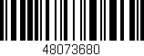 Código de barras (EAN, GTIN, SKU, ISBN): '48073680'