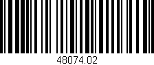 Código de barras (EAN, GTIN, SKU, ISBN): '48074.02'